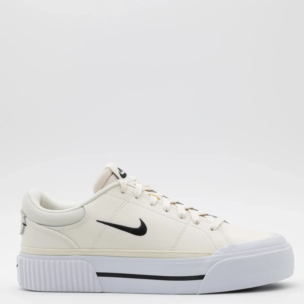 Nike Women's‎ Court Legacy Lift Platform Low Top Shoes Ivory/White Size 9.5